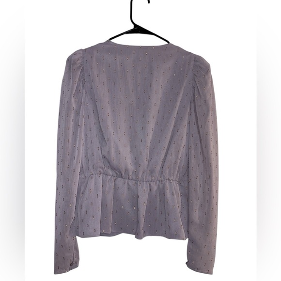 Express Women's V-neck Lavender Wrap Blouse Size Medium - Picture 2 of 12